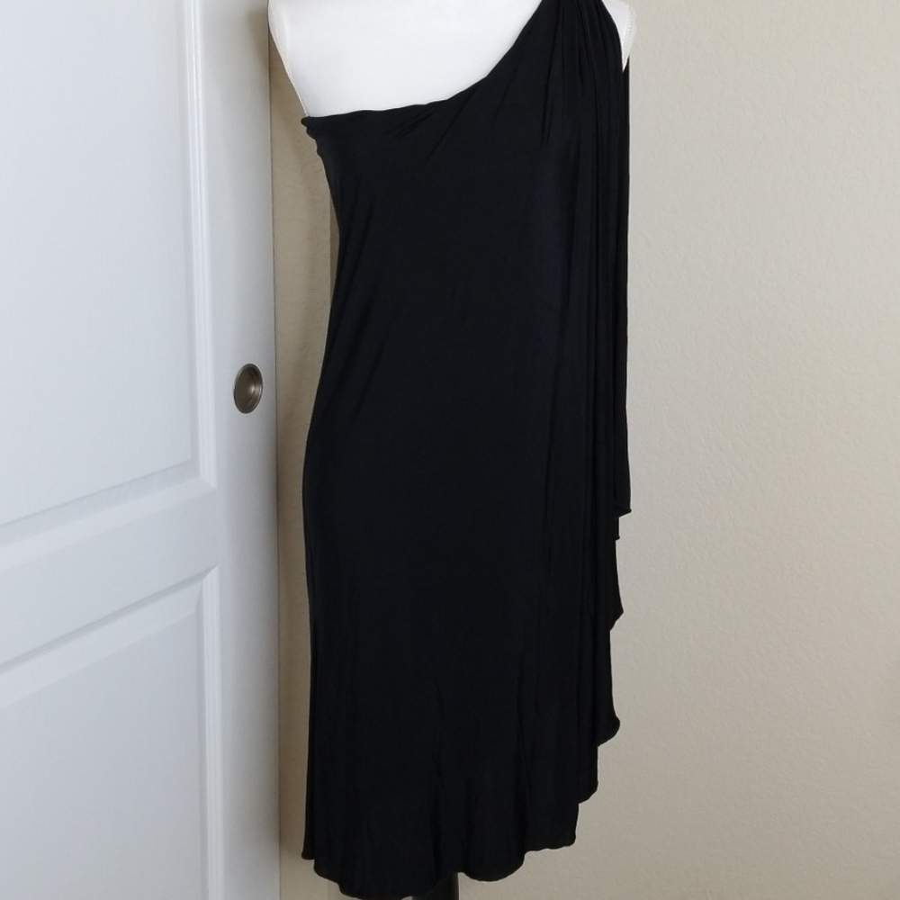Bebe one shoulder black dress size XS